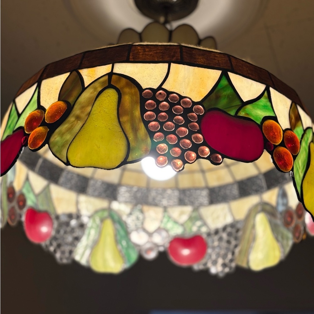 Tiffany Stained Glass Fruit Pendant Light - Picture 5 of 5